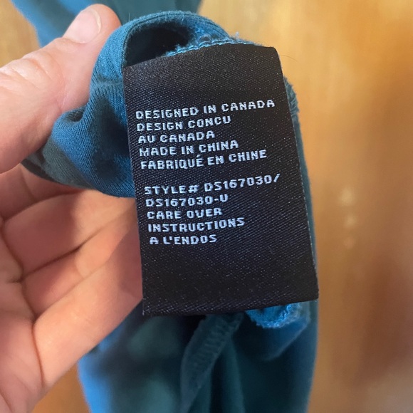 Teal midi t-shirt dress - size XS, fit up to medium - Picture 3 of 6